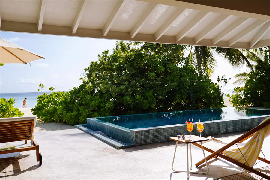 芙拉瓦希 - 双卧海洋沙滩泳池别墅图片2 - The Standard，Huruvalhi Maldives 2 Bedroom Ocean Beach Pool Villa Photo 2